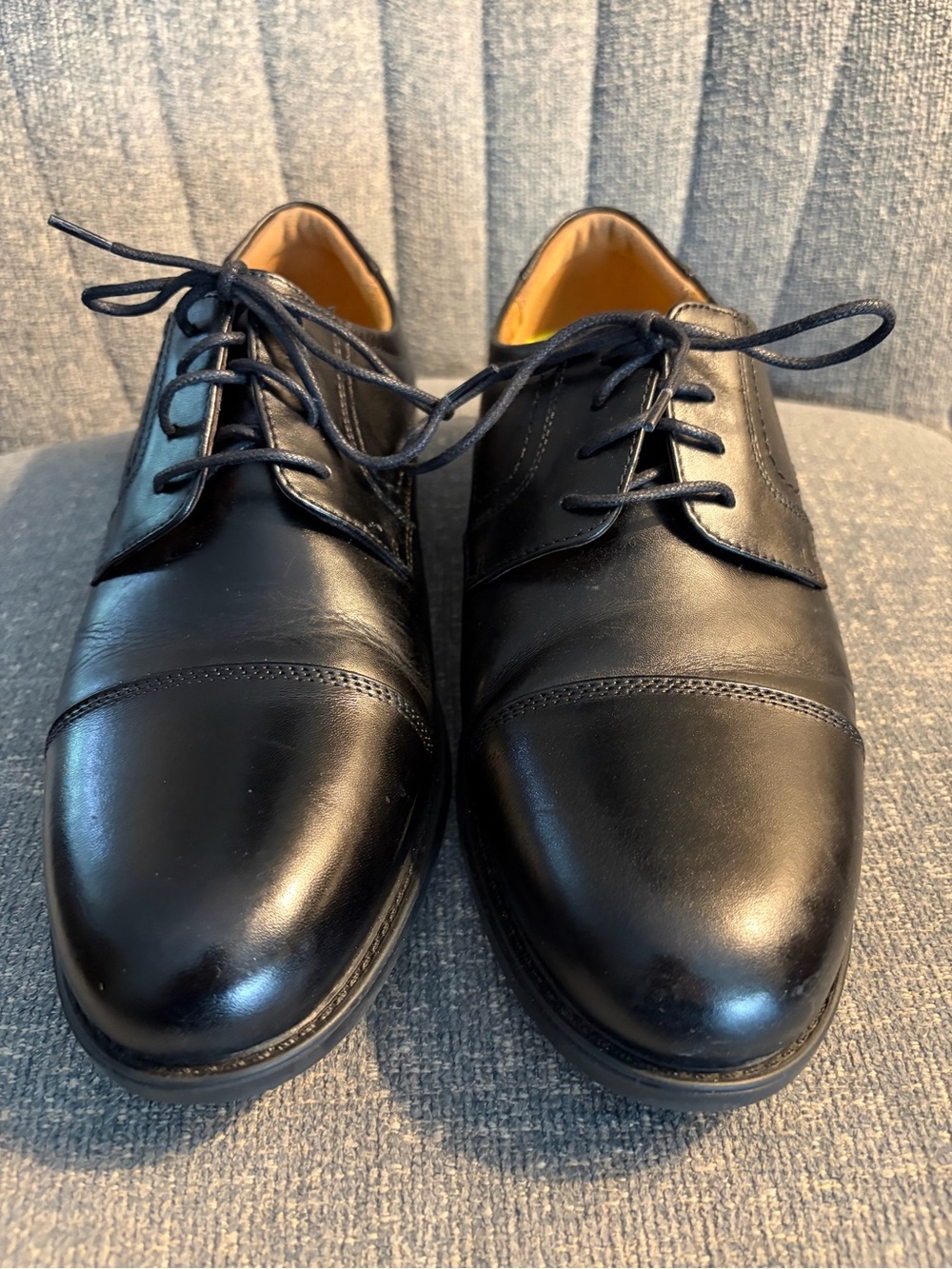 Florsheim Comfortech Black Leather Cap Toe Dress Shoes 8 3E Worn Once